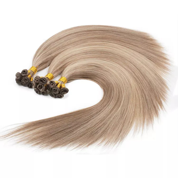 Unprocessed Hand Tied Weft Cuticle Aligned Top Quality Hand Tied Weft Hair Extension